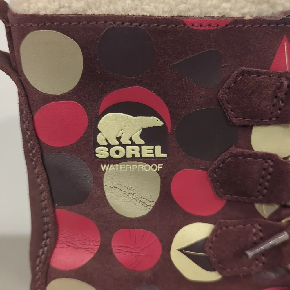 Sorel Boots 1964 Premium CVS Brown Polka‎ Dot size 6 image 3